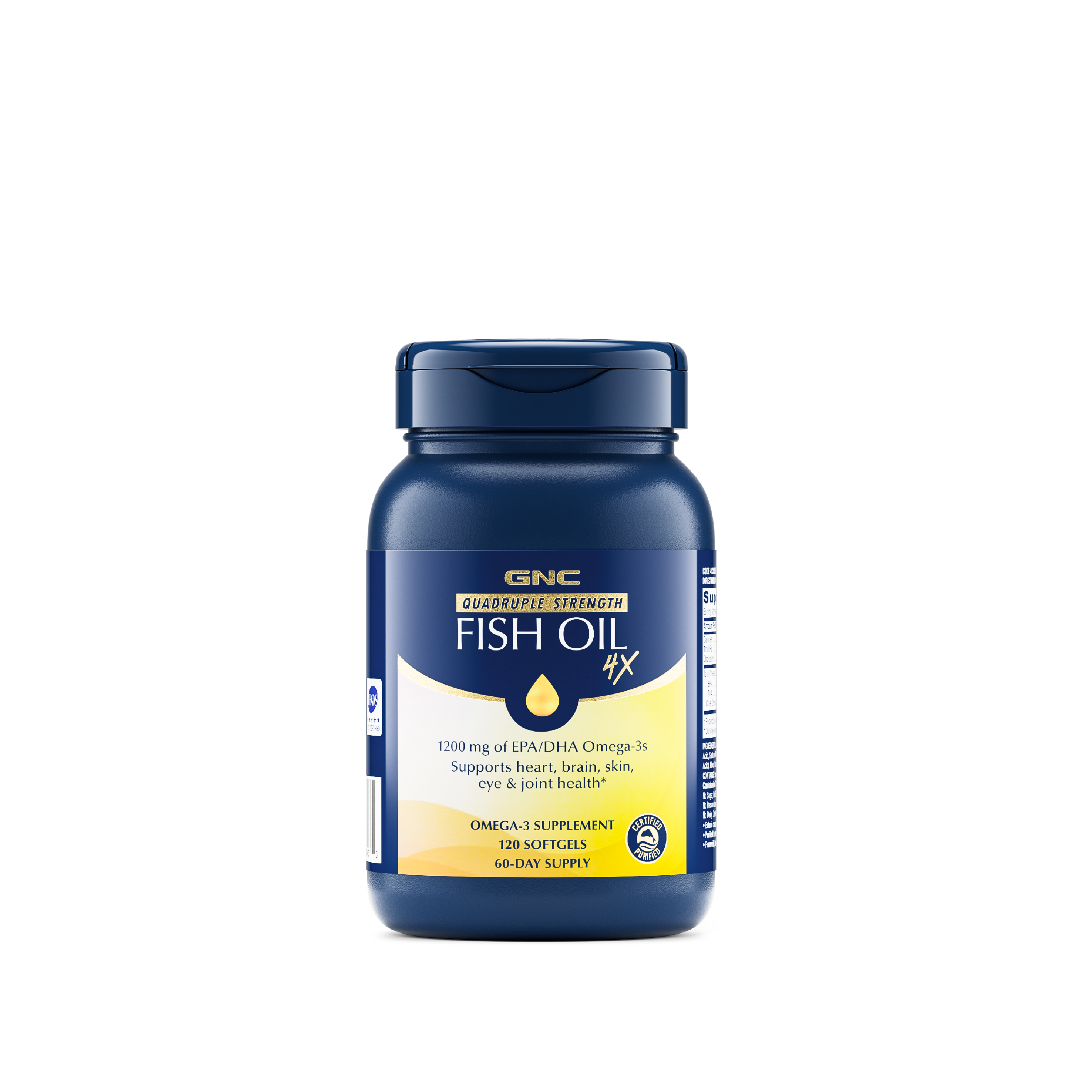 Quadruple Strength Fish Oil Mini - 120 Softgels (60 Servings)  | GNC
